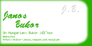 janos bukor business card